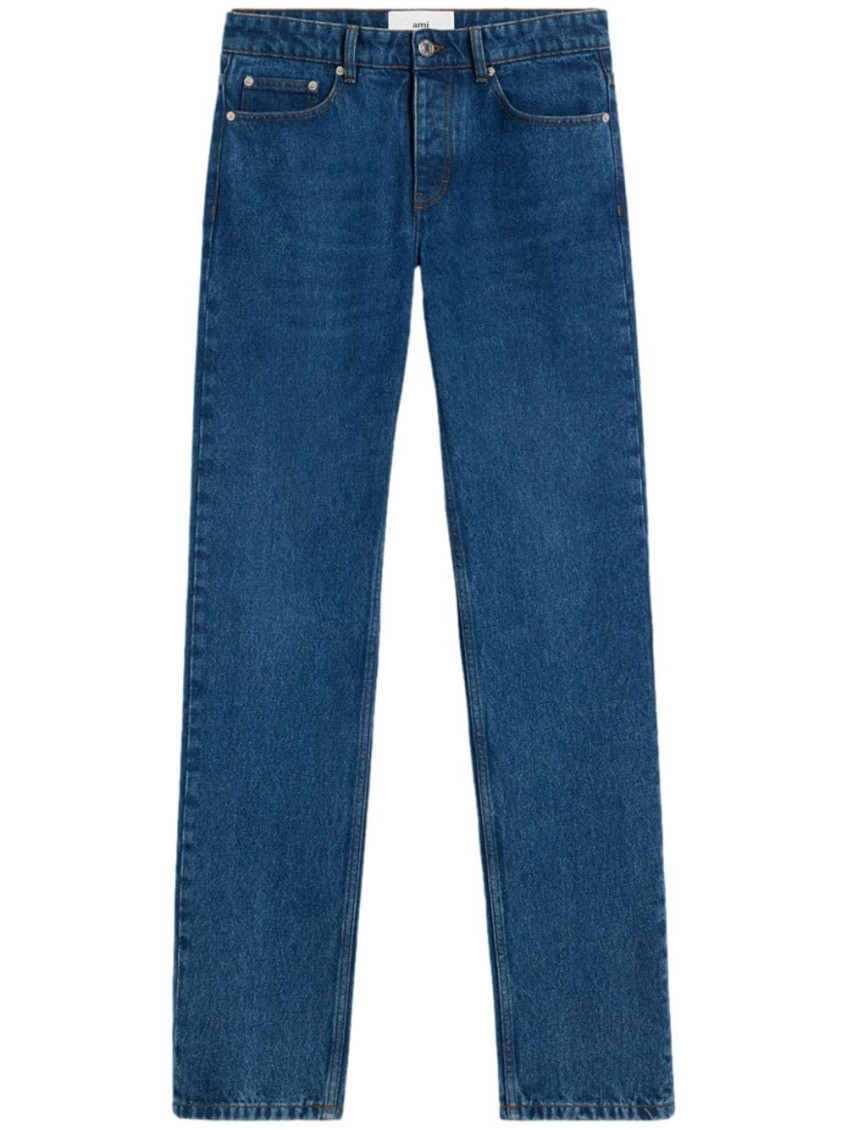Ami Alexandre Mattiussi Ami Medium Wash Classic Fit Jeans In Blue