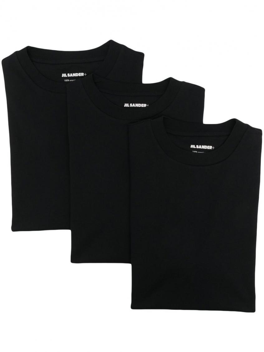 Jil Sander Short Sleeve 3 Pack T-shirt Set Clothing In Black