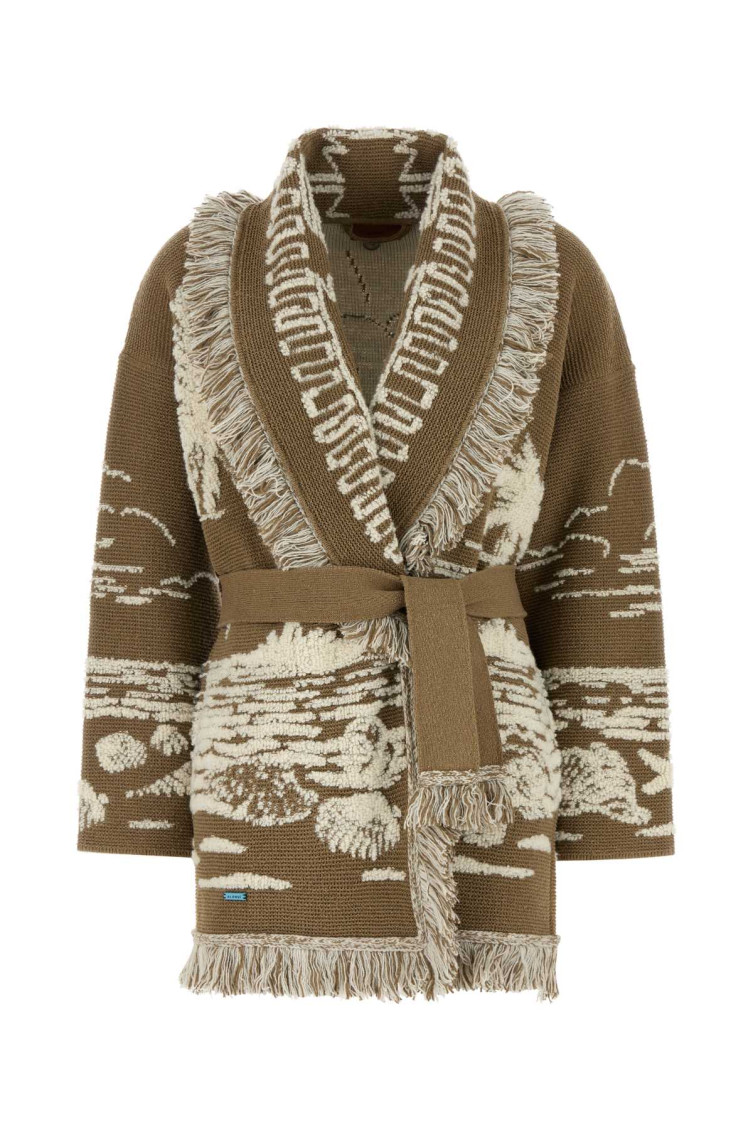 ALANUI BROWN BEYOND THE HORIZONS CARDIGAN