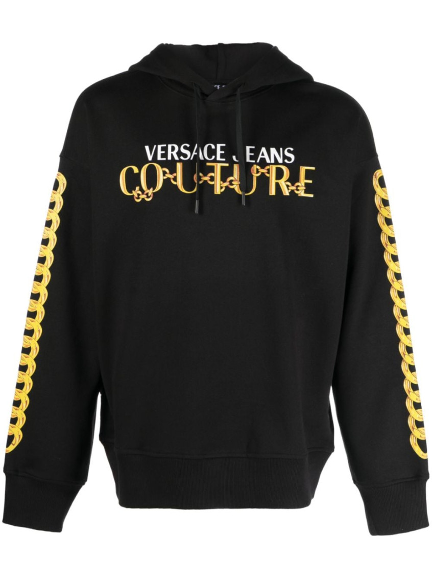 Shop Versace Jeans Couture Black Logo Hoodie