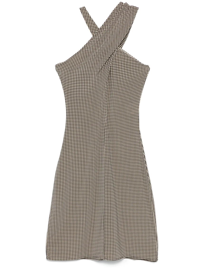 Courrèges Crossed Straps Mini Dress In Black