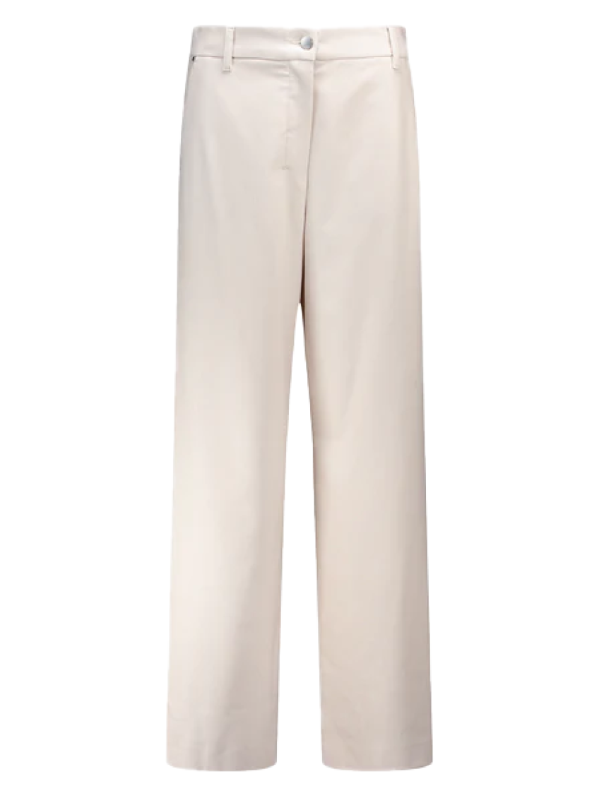 MAX MARA OFF WHITE ERMES WOOL WIDE TROUSERS