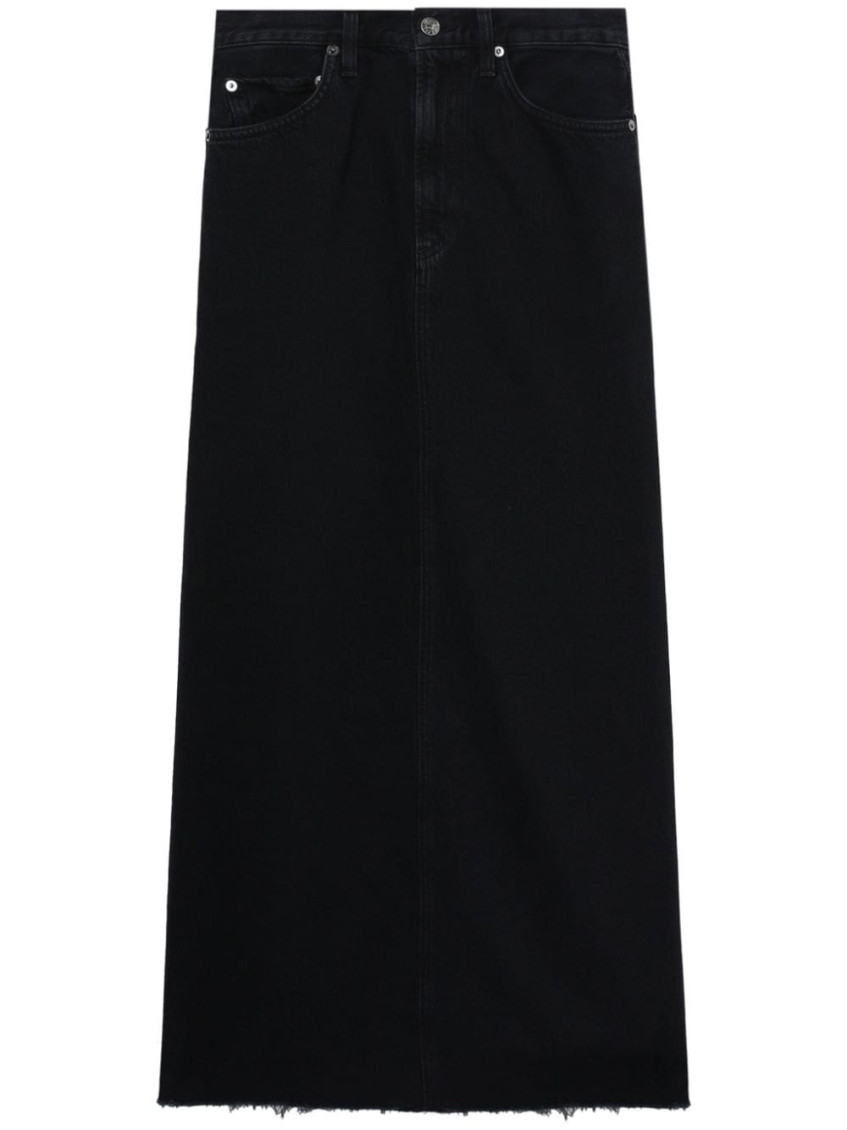 Shop Agolde Black Hilla Skirt