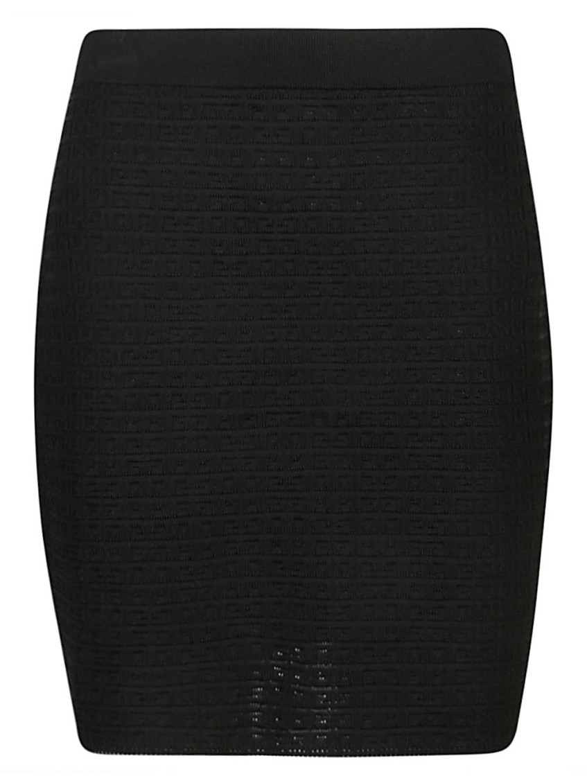 Givenchy Black Straight Jersey Skirt In Black