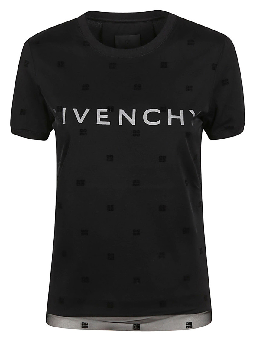 Givenchy Black Cotton T-shirt With Logo