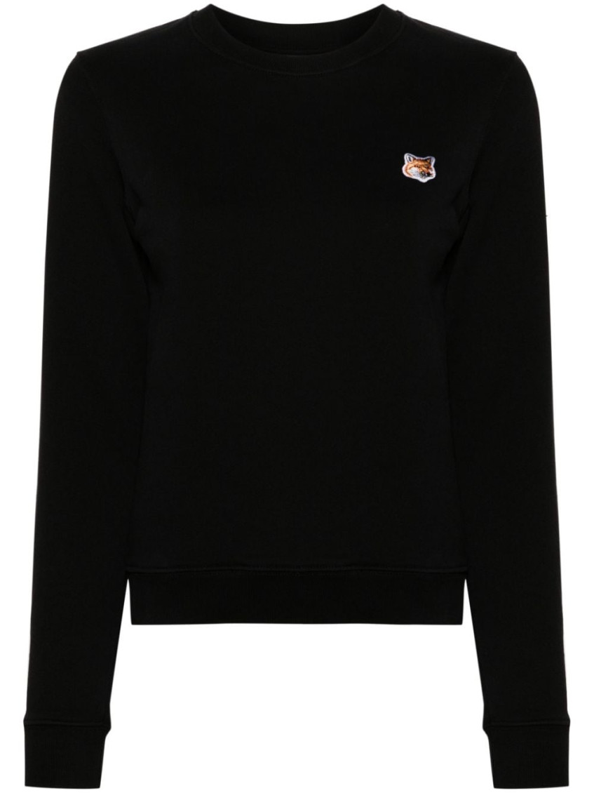 MAISON KITSUNÉ BLACK LOGO SWEATSHIRT WITH