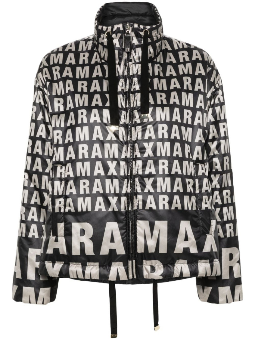 Max Mara Beige Bilogo Down Jacket In Beige