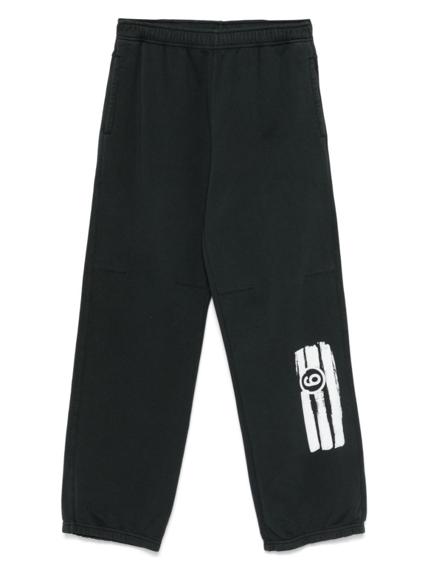 Mm6 Maison Margiela Straight Graphic Print Trousers