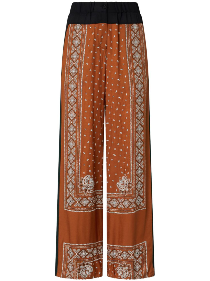 Pinko Wide Bandana Pattern Pants