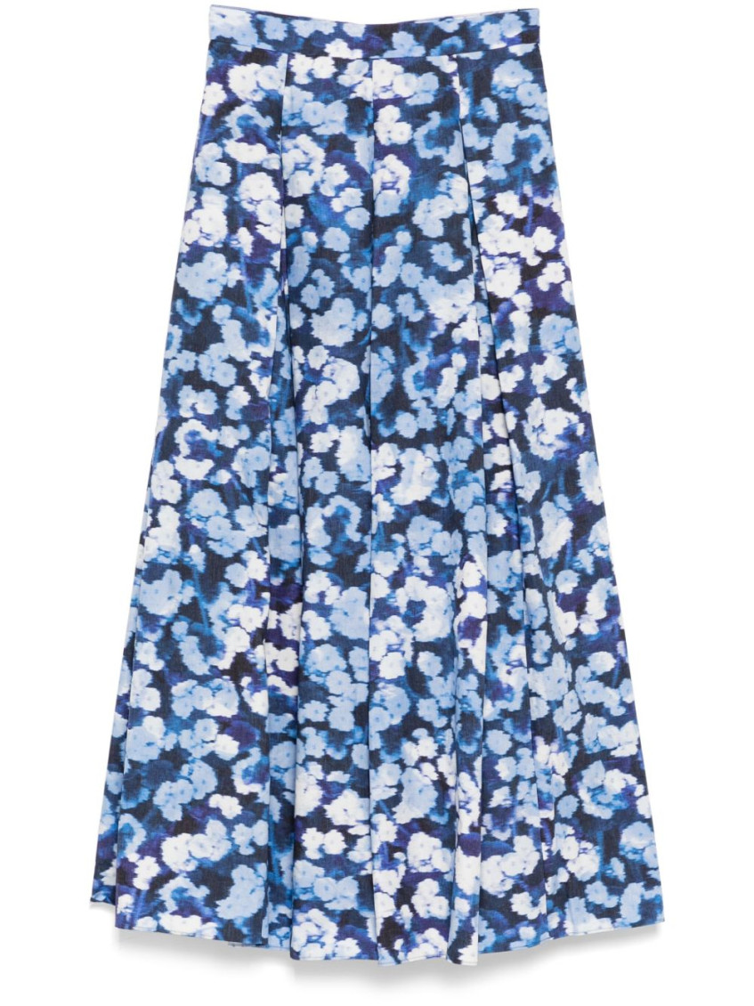 Erdem Blue Cotton Skirt