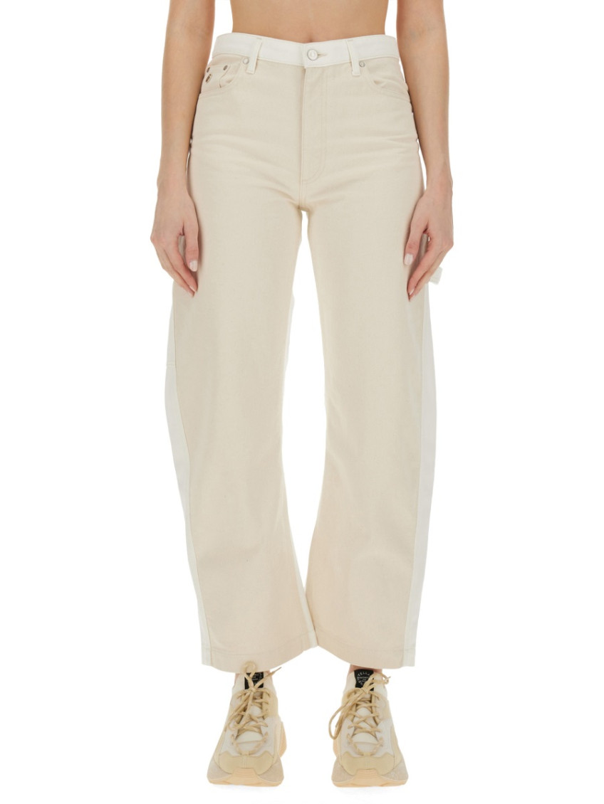 Stella McCartney White Relaxed High Rise Jeans for Women Online