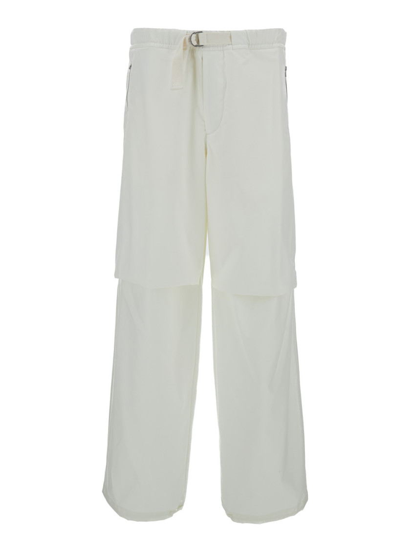 Jil Sander White Cargo Pants In Cotton Man In White