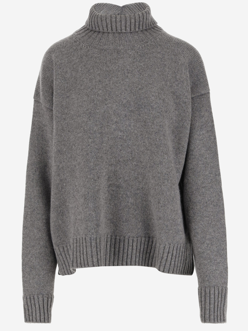 Jil Sander Chashmere Blend Sweater In Grey