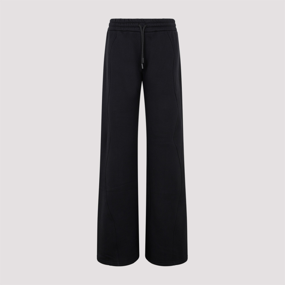 Off-white Flared Jersey Track Pants In Black