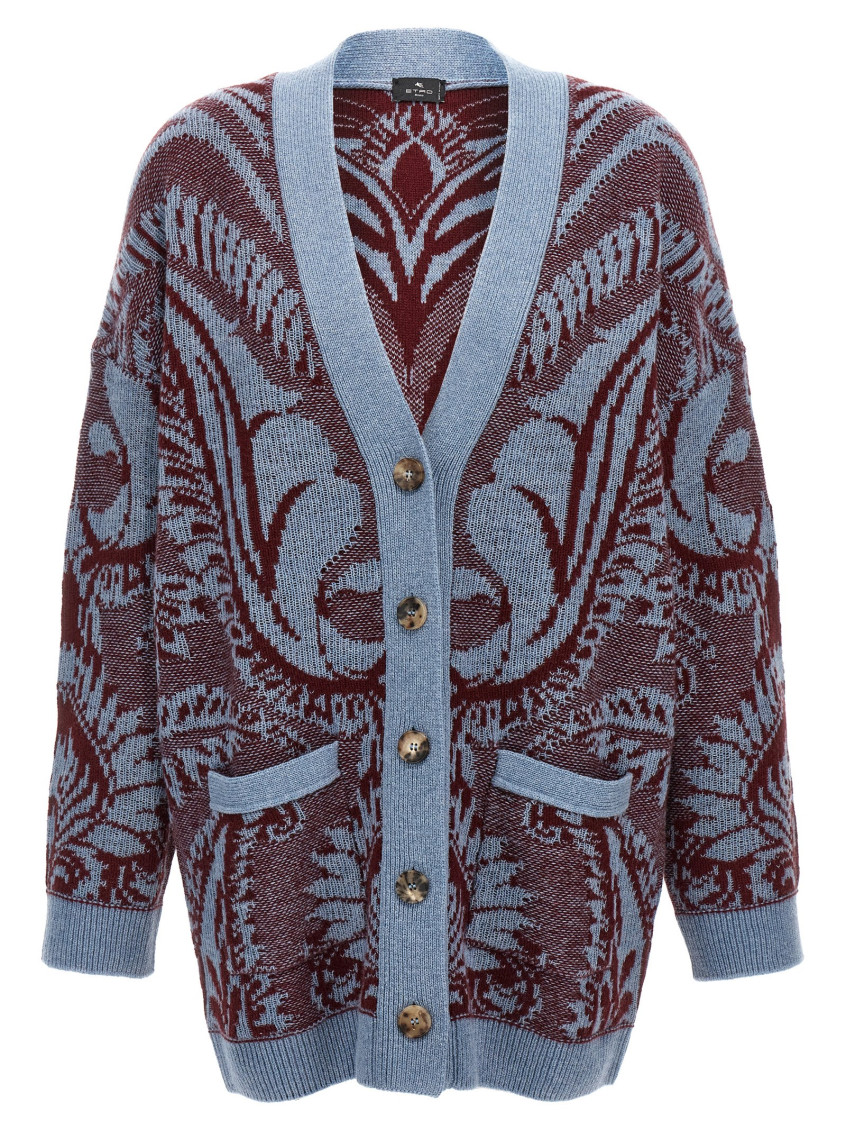 Shop Etro Multicolor Paisley Cardigan