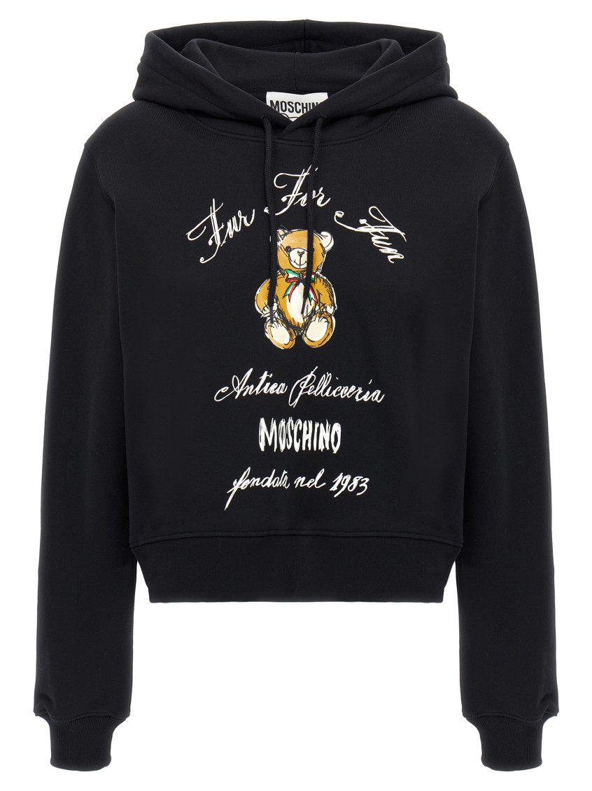 Moschino cropped hoodie sale