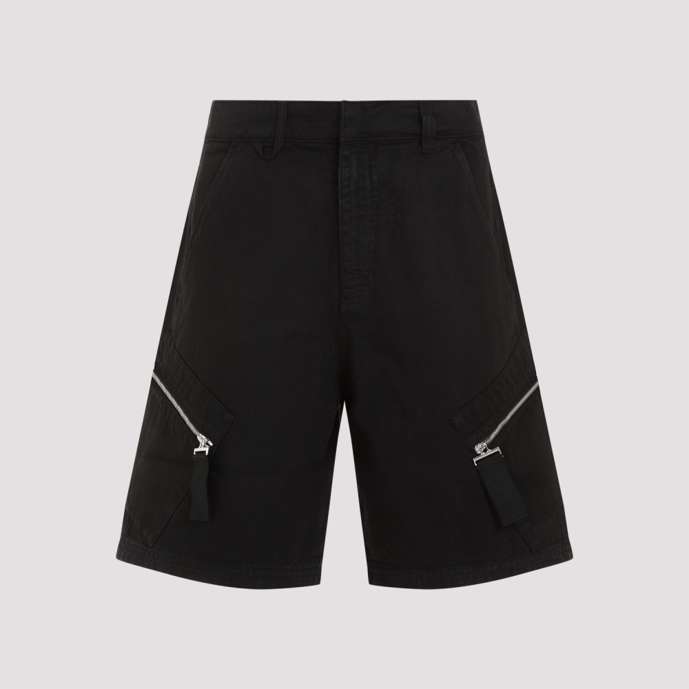 Shop Jacquemus Black Marrone Cargo Shorts