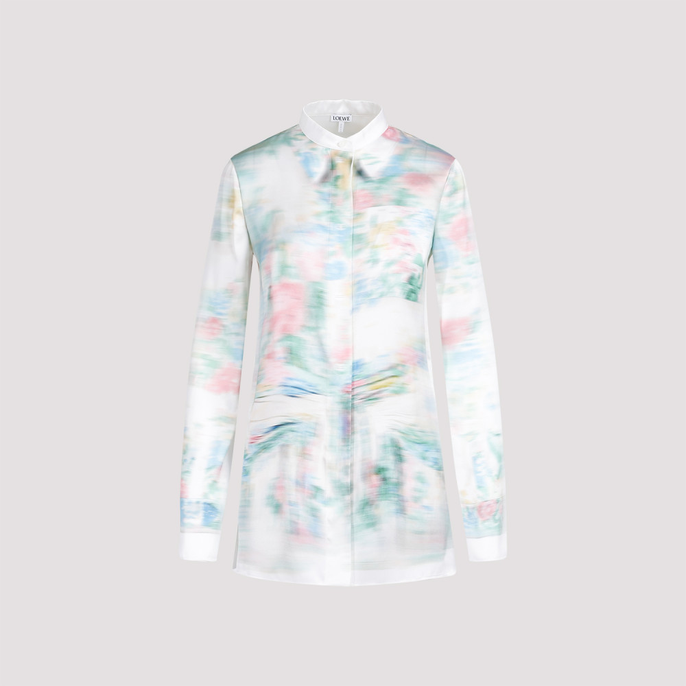 Shop Loewe White Abstract Print Shirt