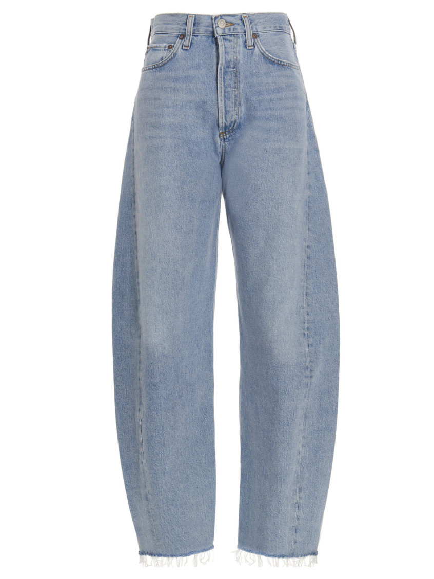 Agolde Lune Pieced Jeans Light Blue In Light Blue