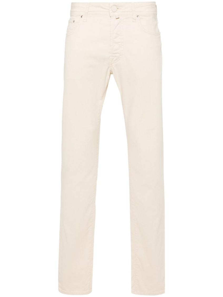 Jacob Cohen Mid-rise Slim-fit Jeans In Beige