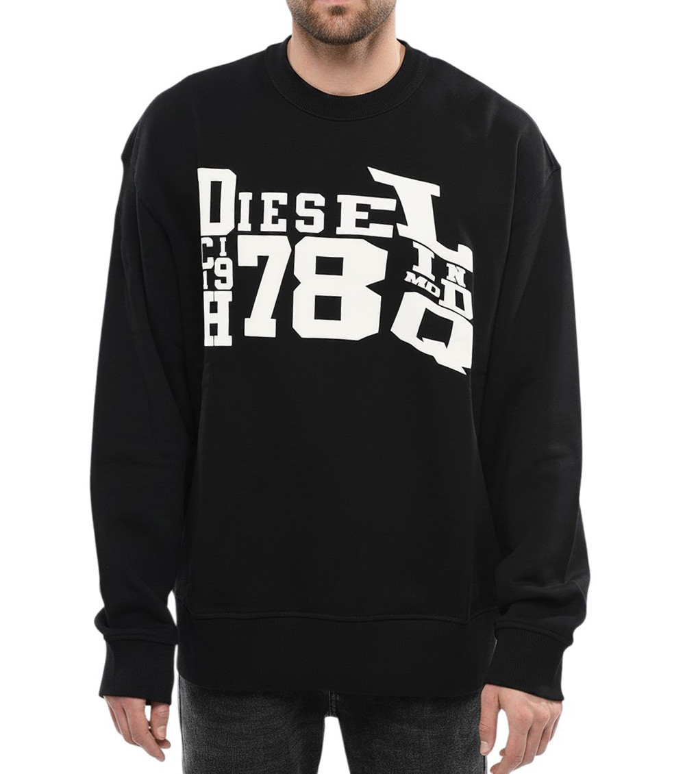 Diesel Sweatshirt Mit Grafischem Print In Black
