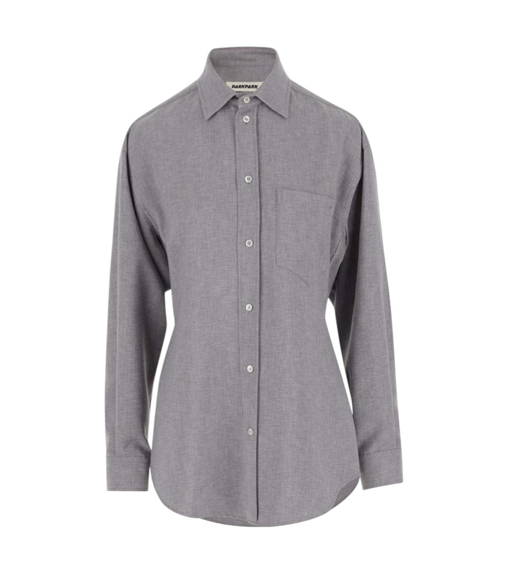 Darkpark 'anne' Shirt Chest Pocket Detail In Dark Grey