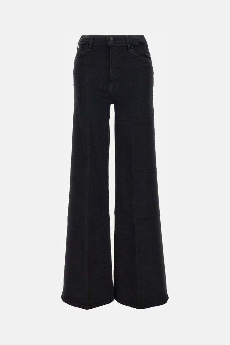 Mother Dark Blue The Hustler Roller Sneak Jeans In Blue