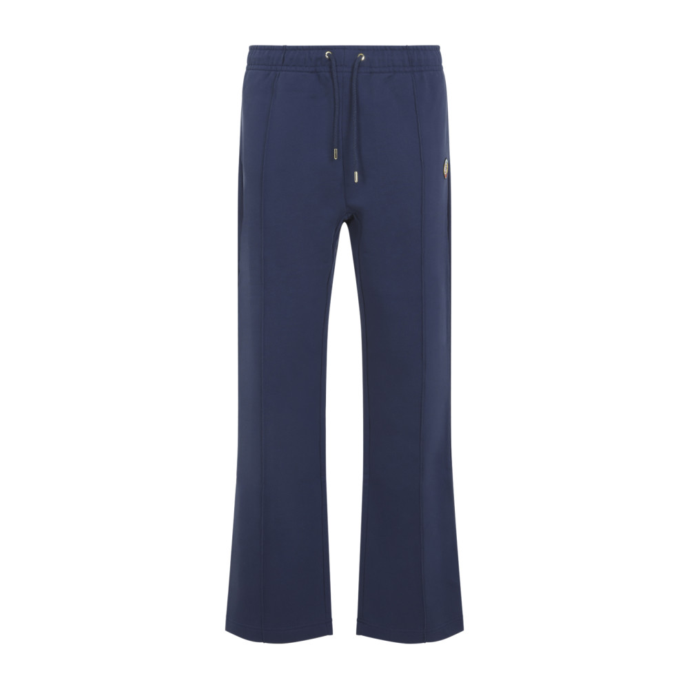 Casablanca Patch Open-hem Track Pants In Blue