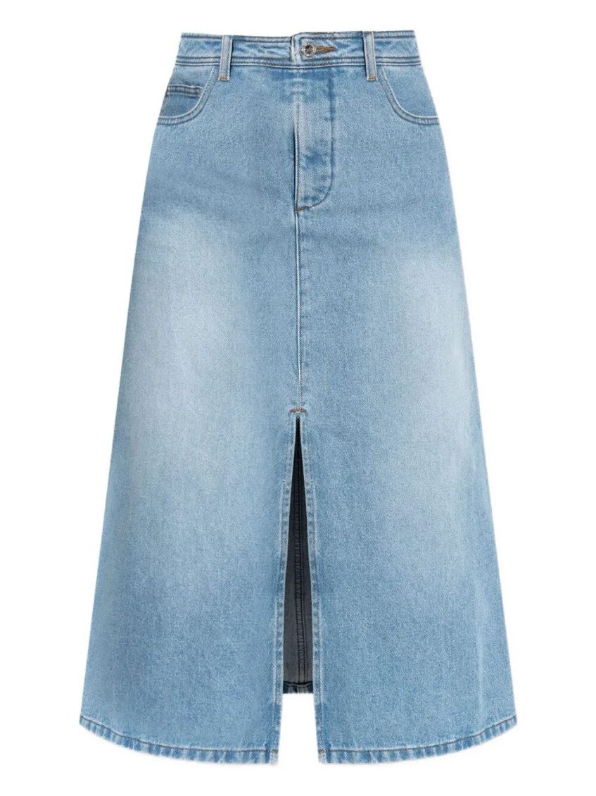 Apc A.p.c. Georgia Midi Denim Skirt Clothing In Blue