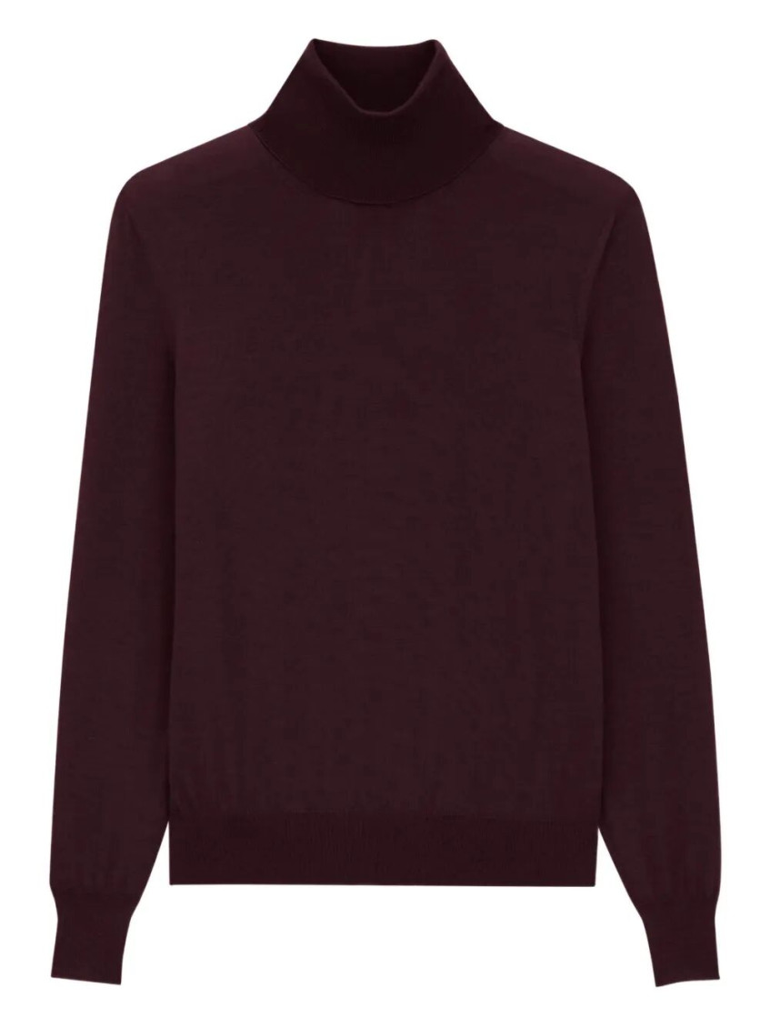 Saint Laurent Wool Sweater With Turtleneck In Black