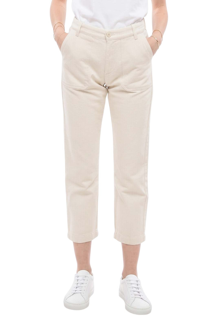 Woolrich Straight-leg Cropped Trousers In Neutrals