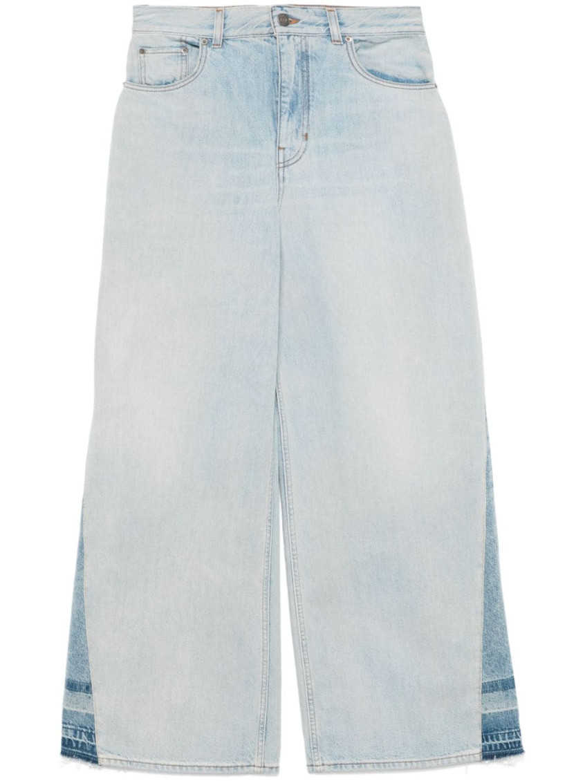 Shop Chloé Sky Blue Wide Leg Jeans