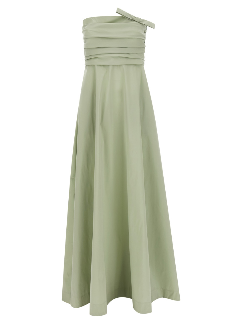 green emerald velvet dress Bernadette Dress Nathalie Grass Green