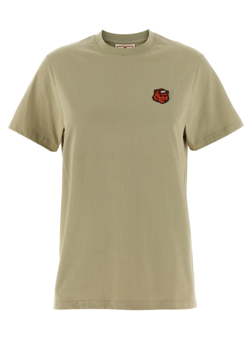 Maison Kitsuné Hunter Fox Head Short Sleeve T-shirt In Green
