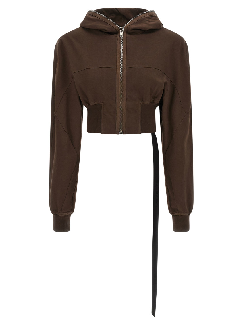 Rick Owens Brown Collage Gimp Hoodie In Brown