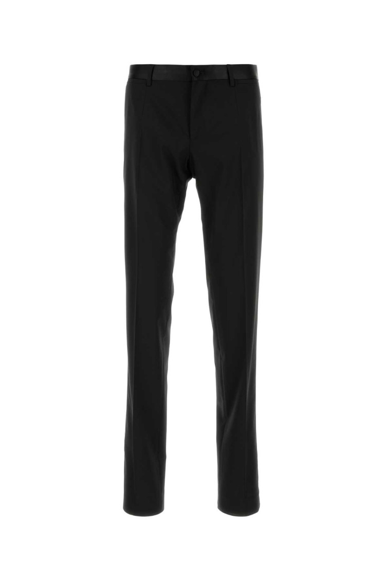 Dolce & Gabbana Men Black Wool Pant In Black