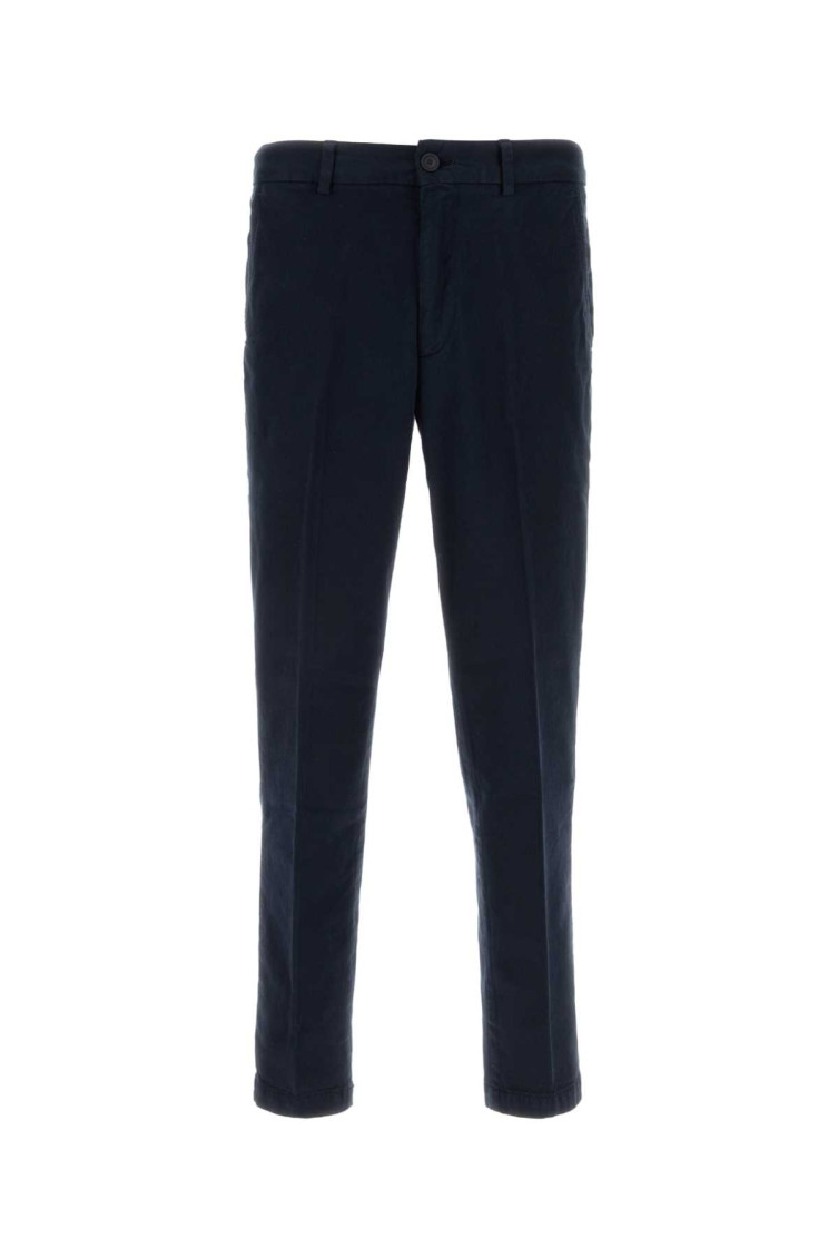 Hugo Boss Tapered-fit Drawstring Pants In Stretch-cotton Twill In Blue