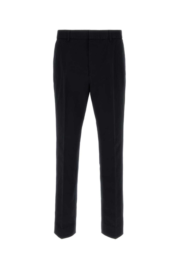 Gucci Wool Blend Twill Bush Trousers In Black