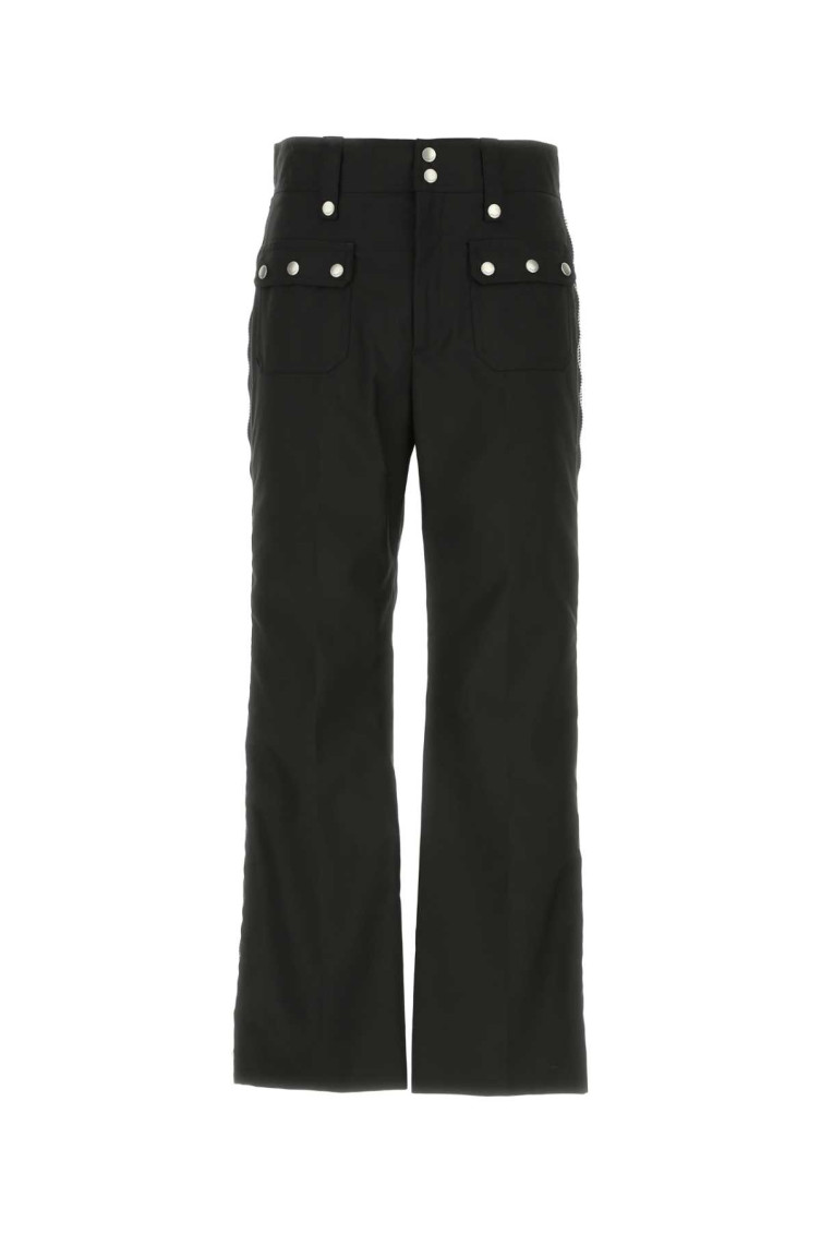 Gucci Stud-embellished Straight-leg Pants In Black