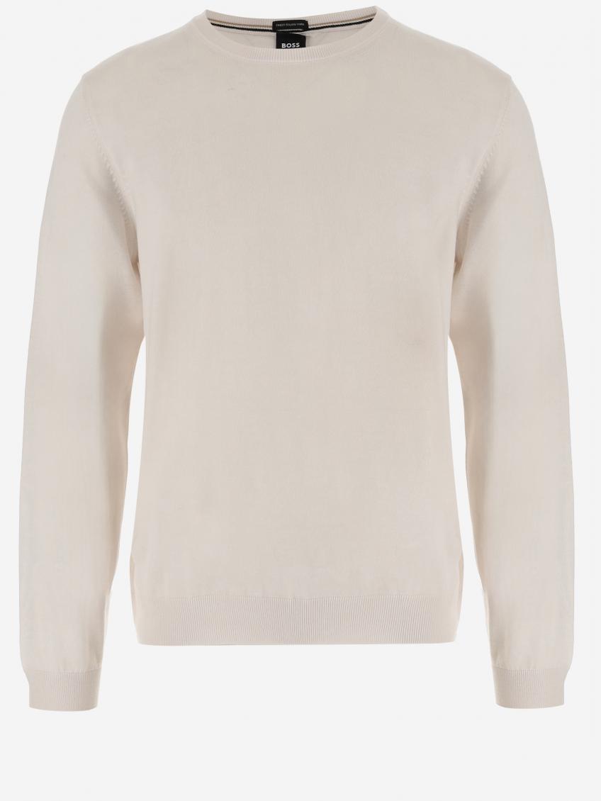 HUGO BOSS WHITE LENO-P SWEATER 
