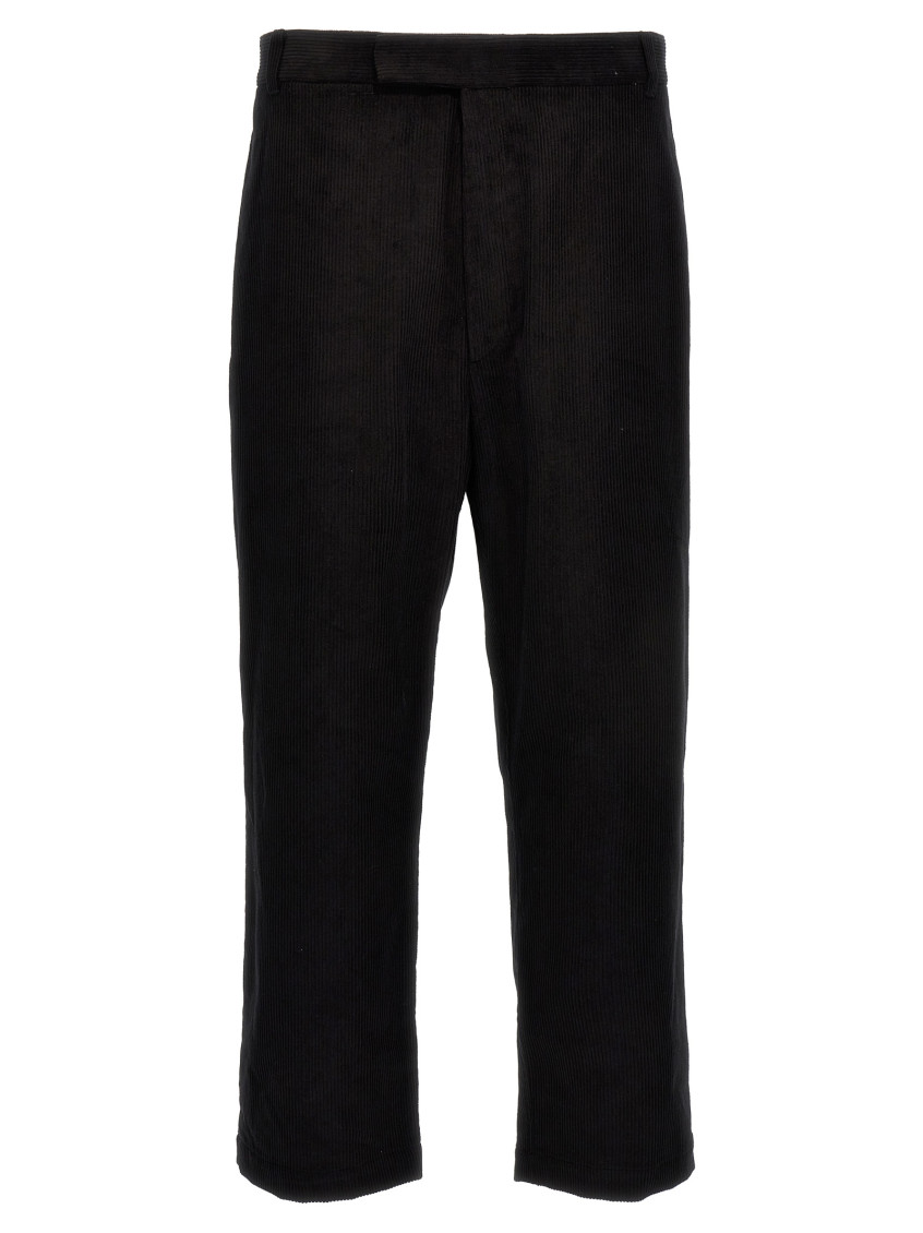Thom Browne Utility Garment Dyed Chino Pants In Black