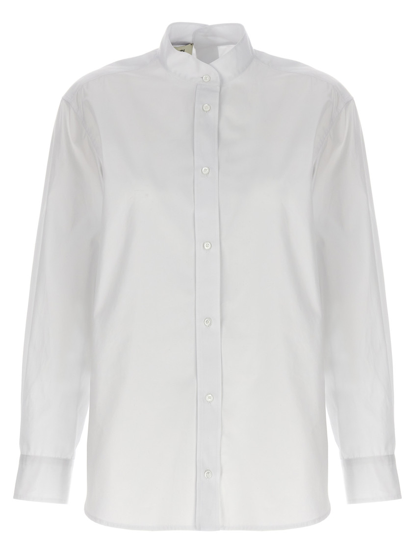 Shop Fendi White Poplin Shirt