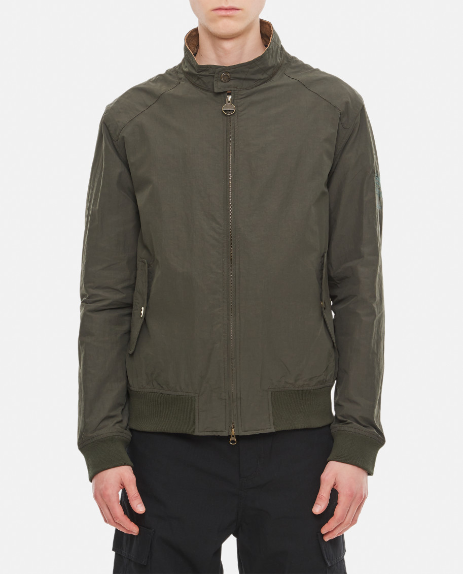 BARBOUR DARK GREEN FRONT ZIP JACKET