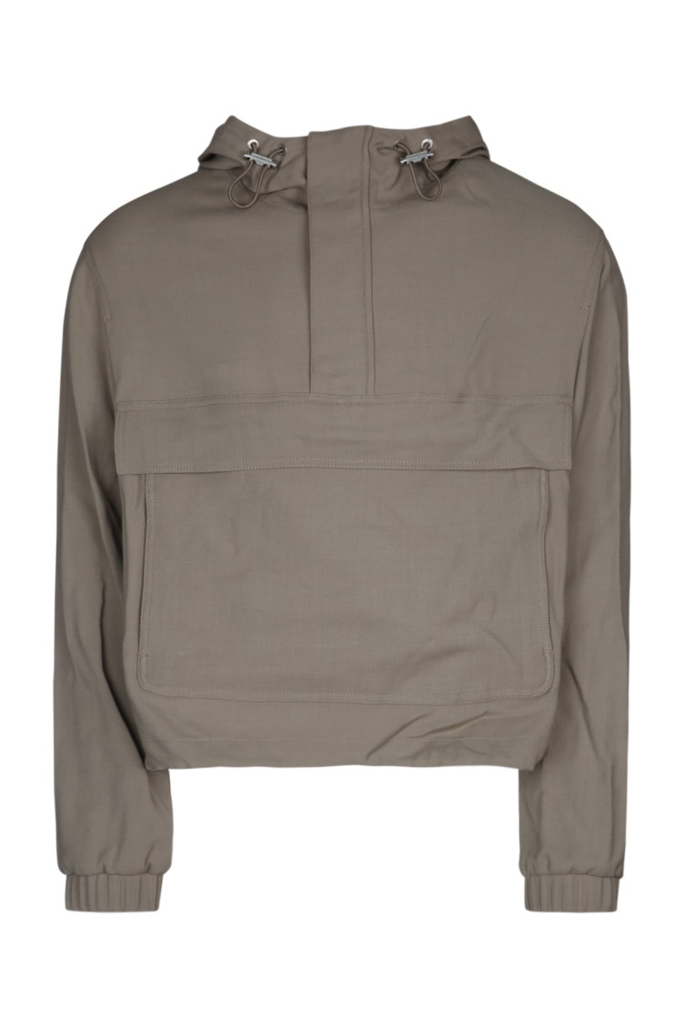 Ami Alexandre Mattiussi Brown Hooded Windbreaker