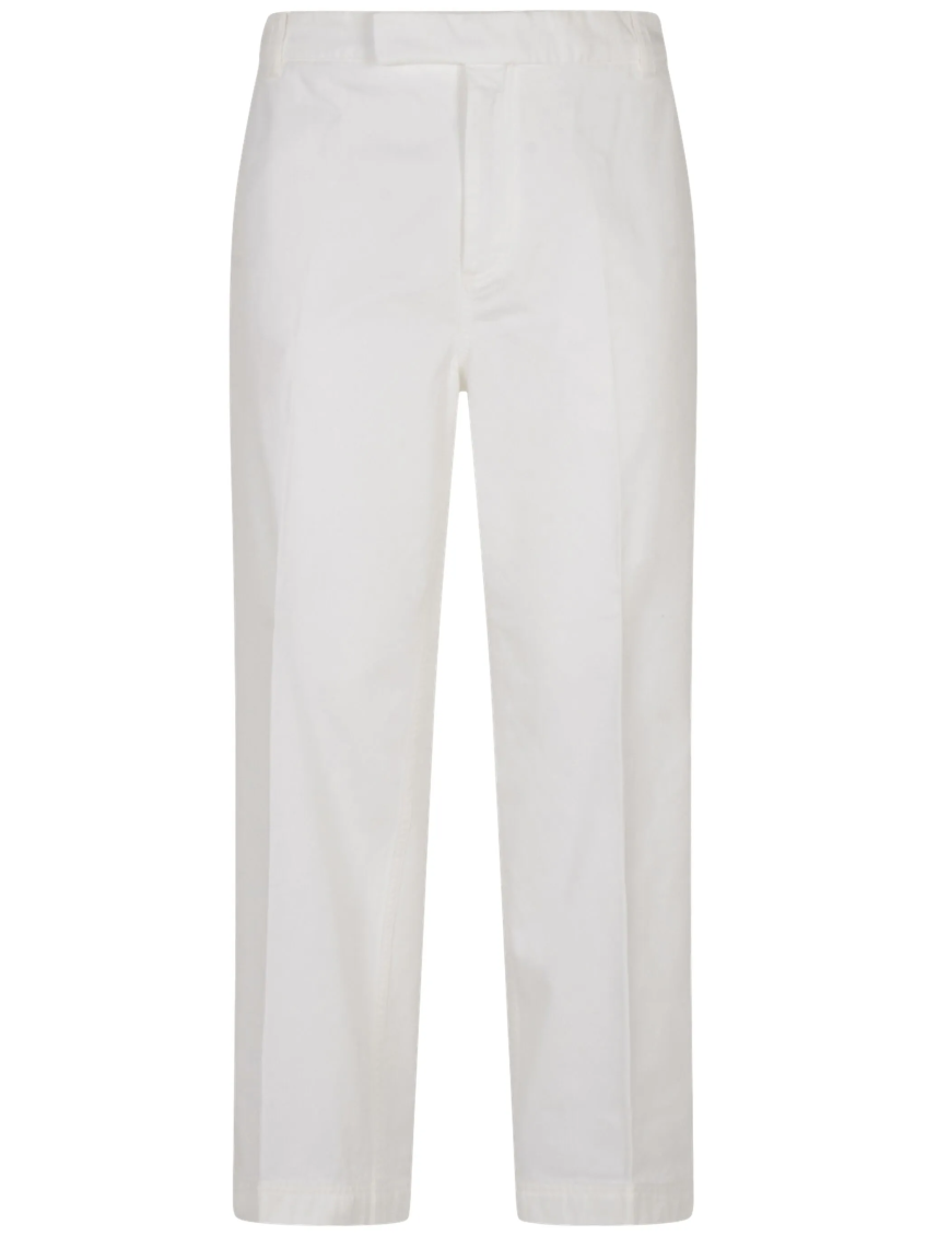 Thom Browne Cotton Trousers Straight Leg Back Pockets