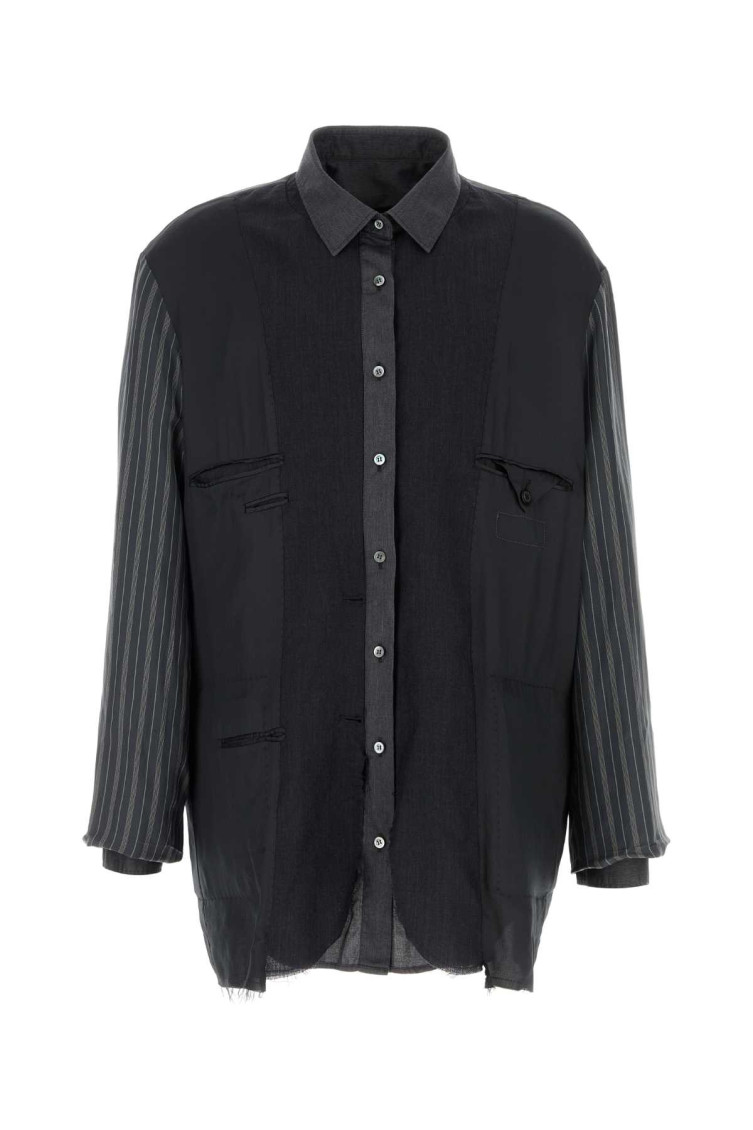 Maison Margiela Patchwork Reversible Jacket Casual Jackets And Parka Gray