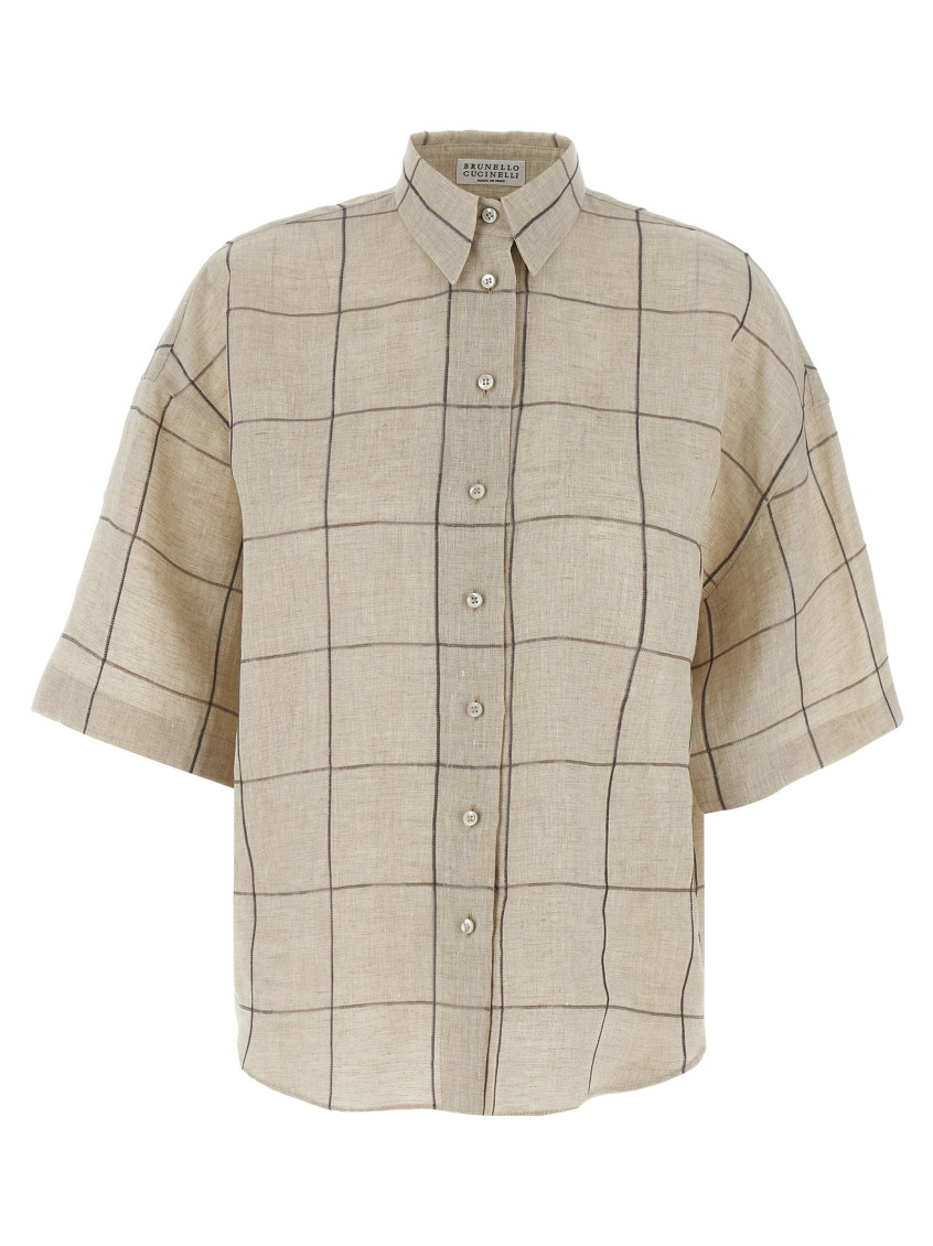 Brunello Cucinelli Checked Short-sleeved Shirt