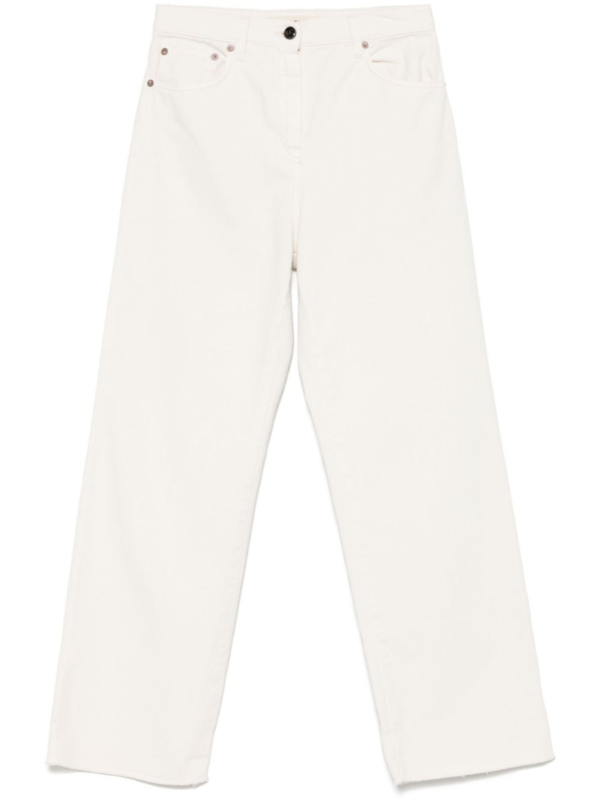 Semicouture White 'milly' Trousers In Cotton