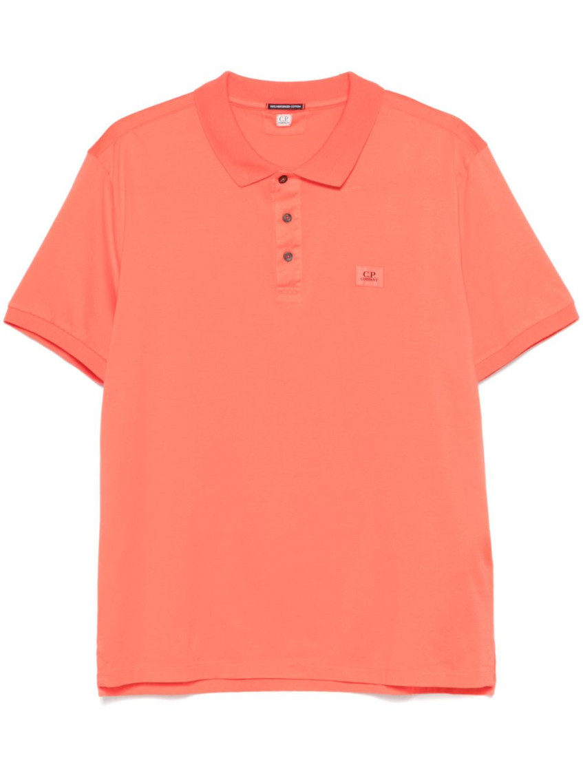 C.p. Company Logo Polo Shirt With Collar And Cuffs