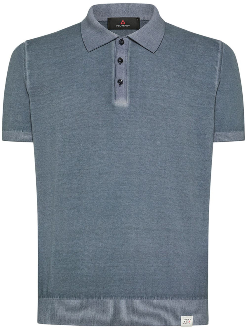 Peuterey Zeno 02 Polo In Grey Piqué Cotton